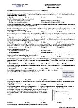 Đề kiểm tra môn Vật lý Lớp 11 - Mã đề 896